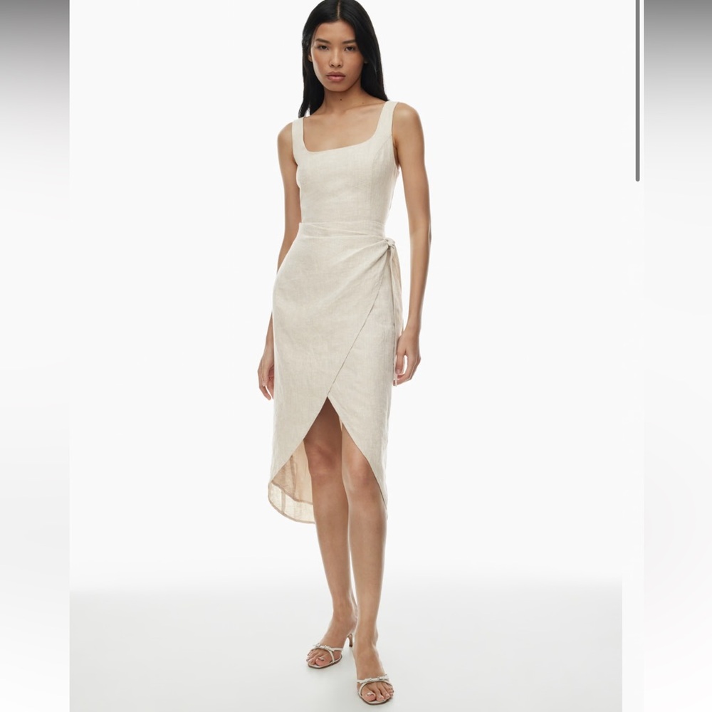 Wilfred New Saturn Linen Midi Dress NWT